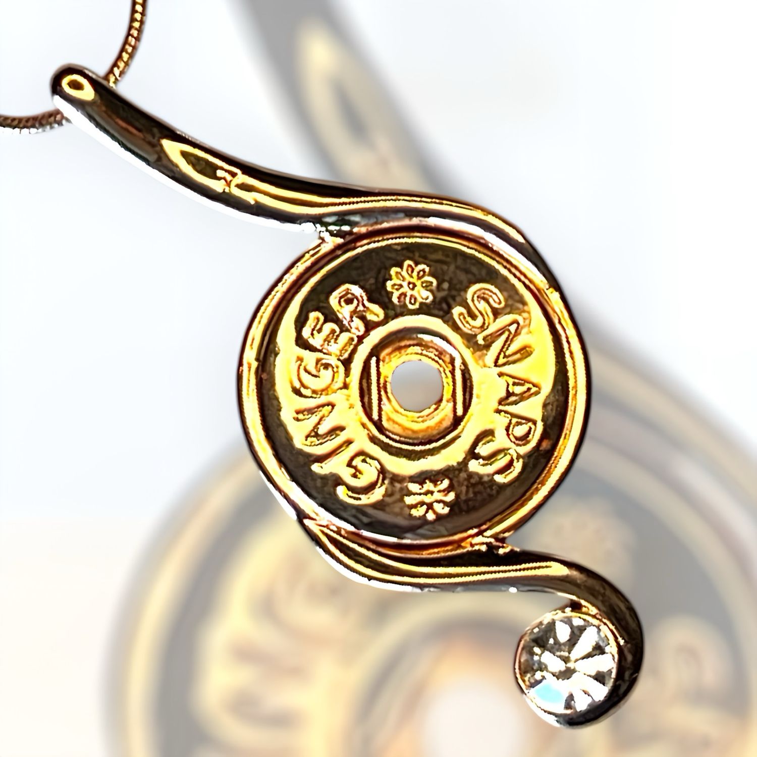 Ginger Snap Brand RoseGold Tone Music Clef Necklace SKU NL361GS