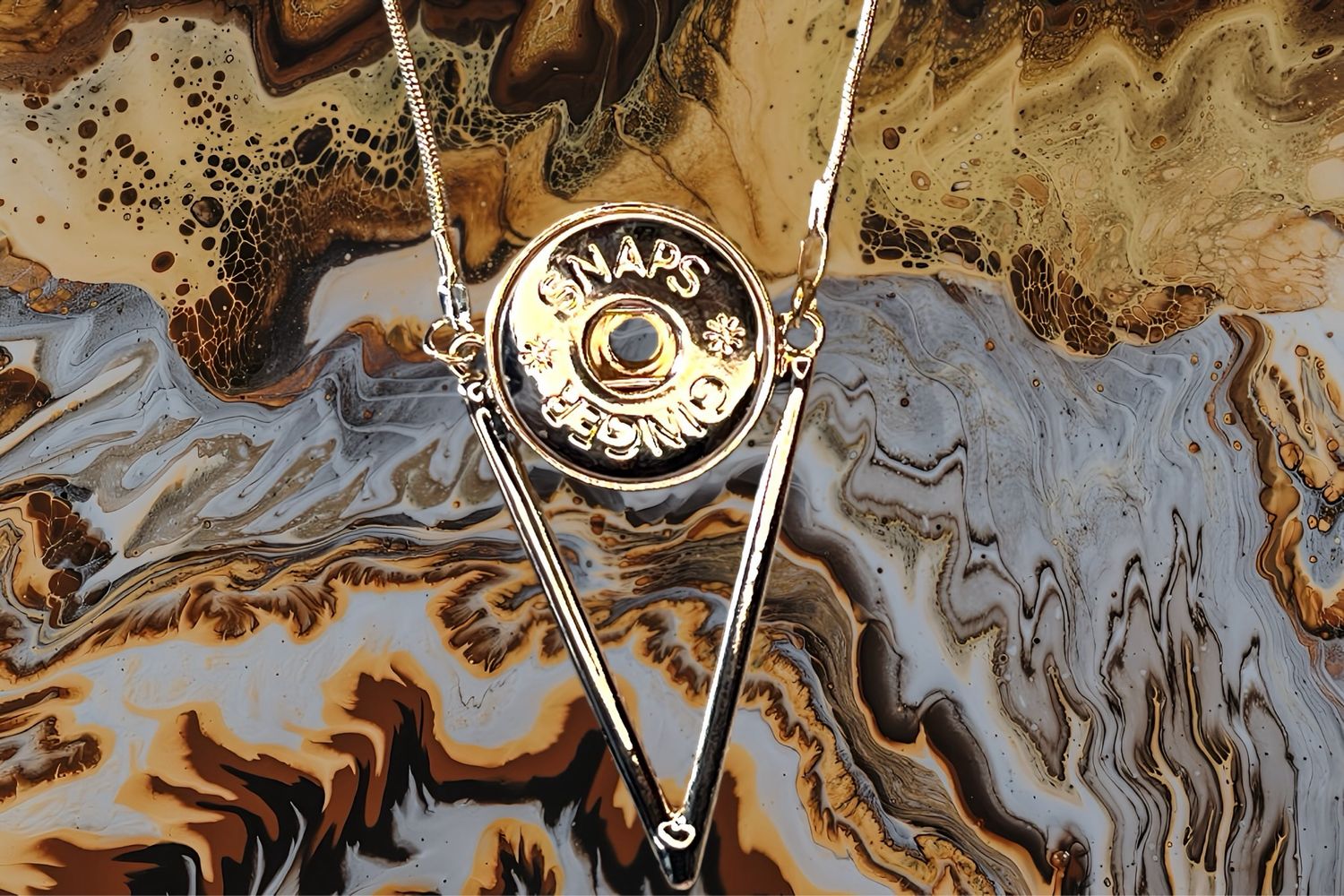 Contemporary Victory, Rose Gold Tone Necklace, Ginger, Snap Brand