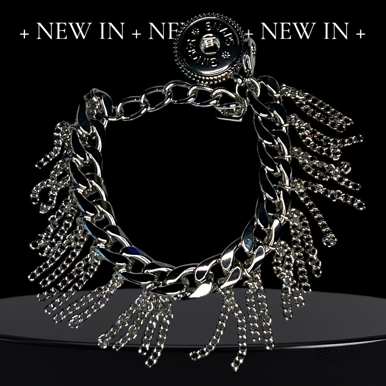 Bohemian Ginger Snap Fringe Bracelet Stainless Steel