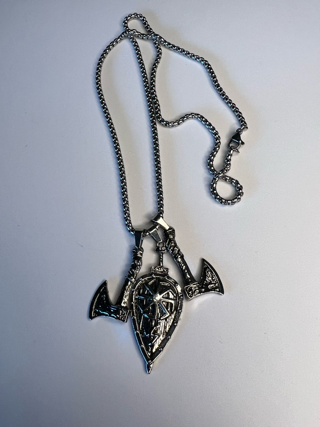 Medieval Necklace Stainless Steel And Medallions