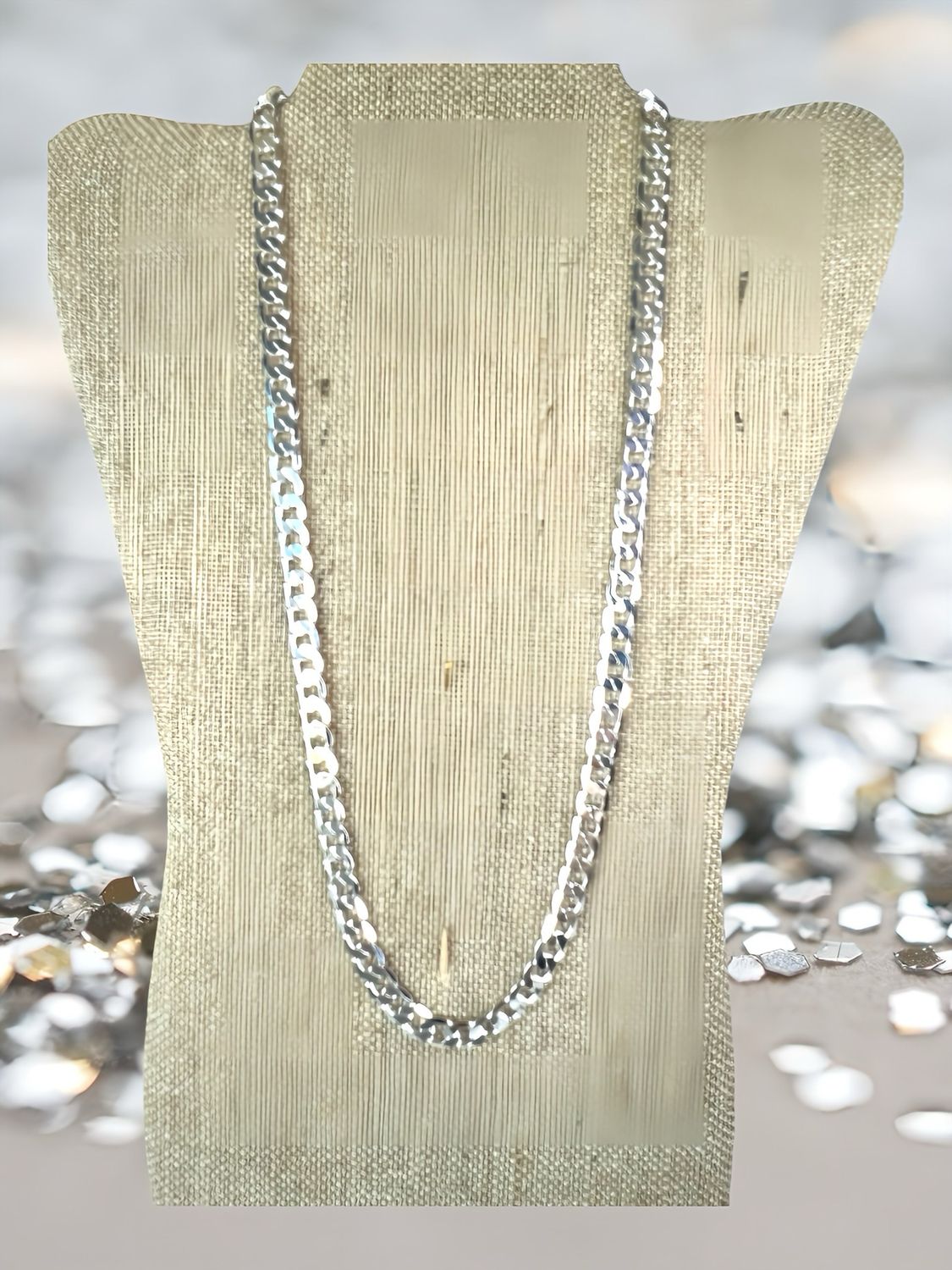 925 Sterling Silver Cuban Link Necklace 24 Inches 8mm