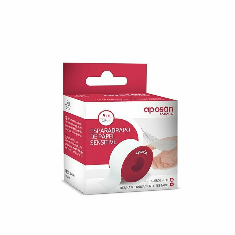 ESPARADRAPO DE PAPEL SENSITIVE 2,5 cm X 5 m