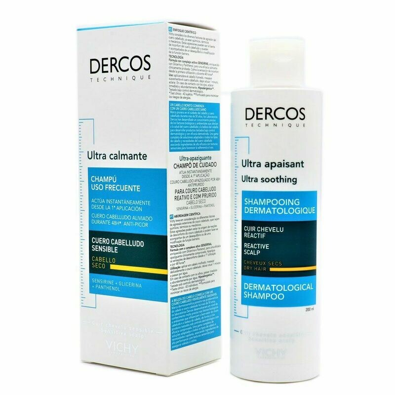 VICHY DERCOS CHAMPU ULTRA CALMANTE CABELLO SECO 200 ml