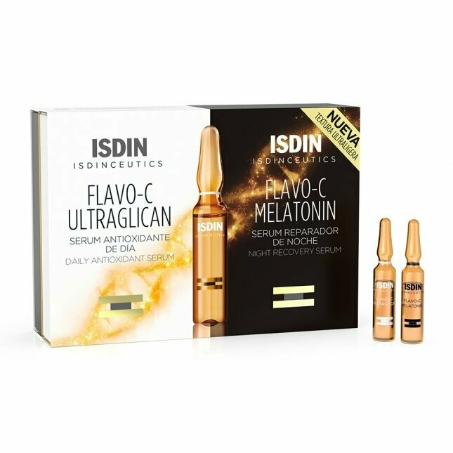 ISDIN ISDINCEUTICS FLAVO-C MELATONIN & ULTRAGLICAN  20 AMPOLLAS