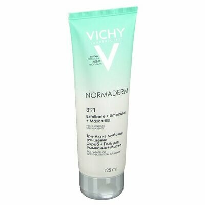 VICHY NORMADERM 3 EN 1 EXFOLIANTE LIMPIADOR MASCARILLA