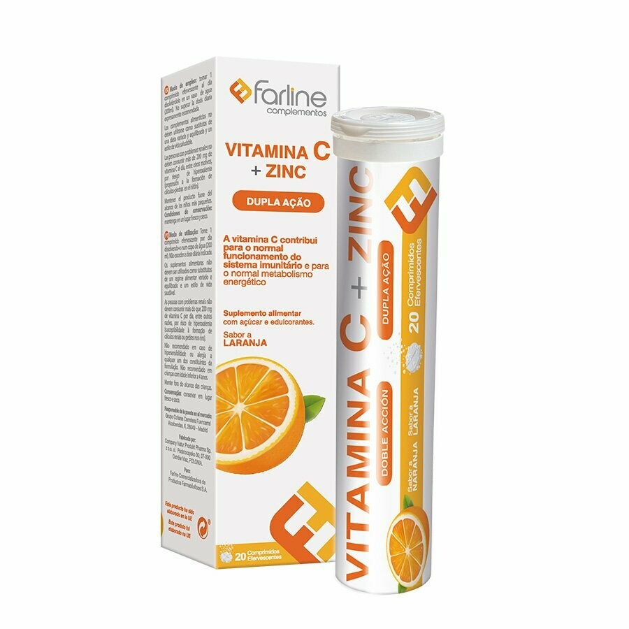 FARLINE VITAMINA C + ZINC EFERVESCENTE