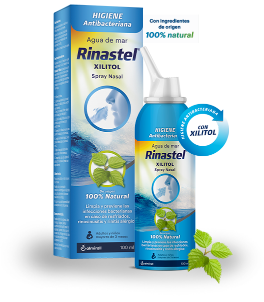 RINASTEL XILITOL SPRAY NASAL ANTIBACTERIANO AGUA DE MAR