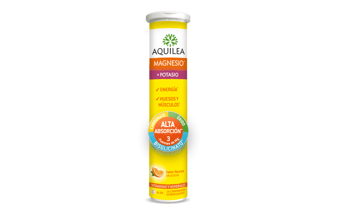 AQUILEA MAGNESIO + POTASIO EFERVESCENTE SABOR NARANJA