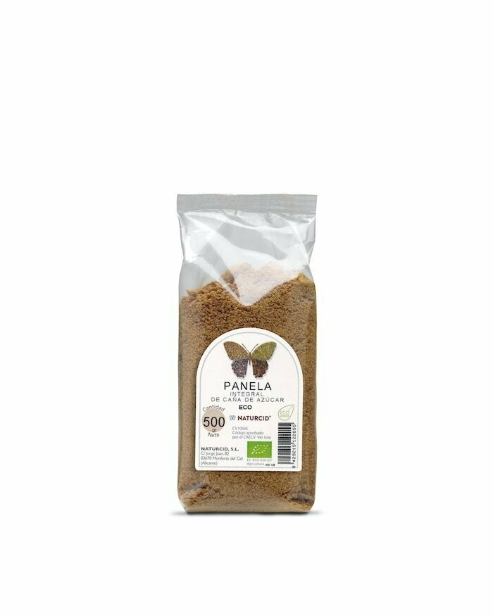 PANELA INTEGRAL DE CAÑA DE AZUCAR ECOLOGICA 500 GR