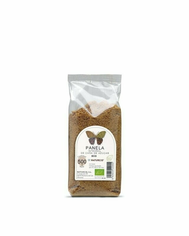PANELA INTEGRAL DE CAÑA DE AZUCAR ECOLOGICA 500 GR