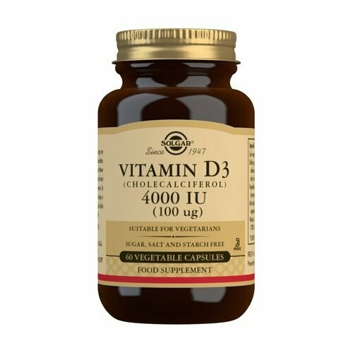 SOLGAR VITAMINA D3 4000 UI 60 CAPSULAS VEGETALES SOLGAR VITAMINA D3 4000 UI 60 CAPSULAS VEGETALES