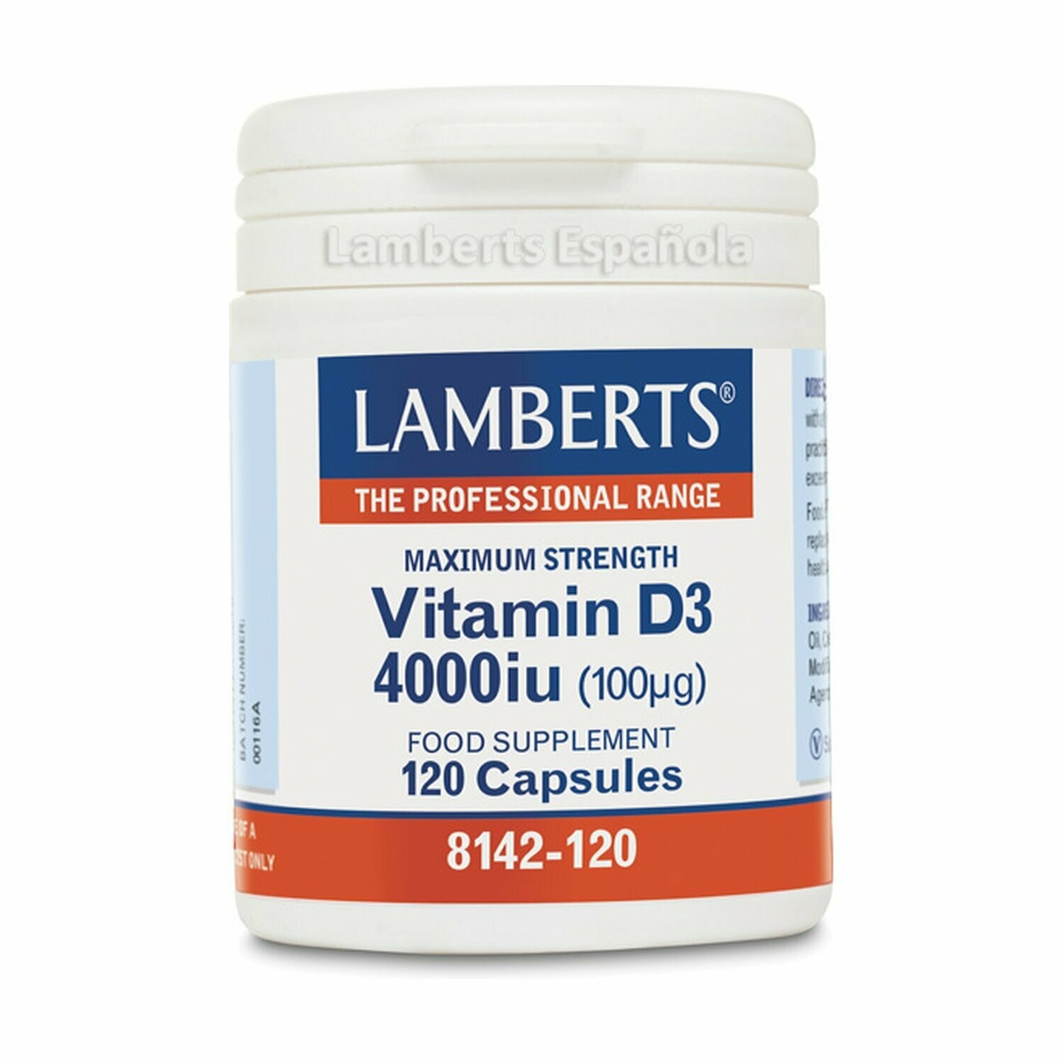 LAMBERTS VITAMINA D3 4000 IU 120 CAPSULAS