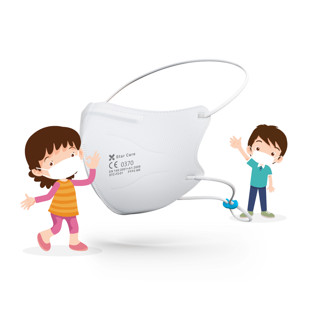 MASCARILLAS STARCARE FFP2 INFANTILES PACK 1O UNIDADES
