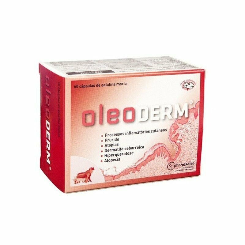 OLEODERM 60 CAPSULAS ALTERACIONES CUTANEAS PERROS Y GATOS