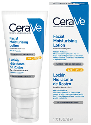 CERAVE LOCION HIDRATANTE DE ROSTRO CON SPF 25