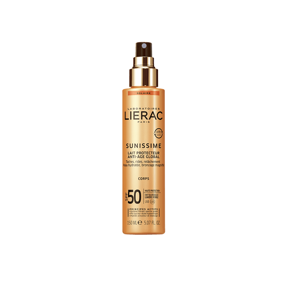 LIERAC SUNISSIME LECHE PROTECTORA CUERPO ANTI EDAD GLOBAL 50 SPF