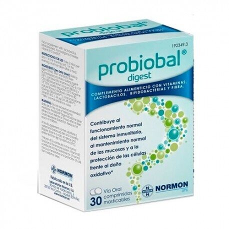 PROBIOBAL DIGEST 30 COMPRIMIDOS MASTICABLES PROBIOBAL DIGEST 30 COMPRIMIDOS MASTICABLES