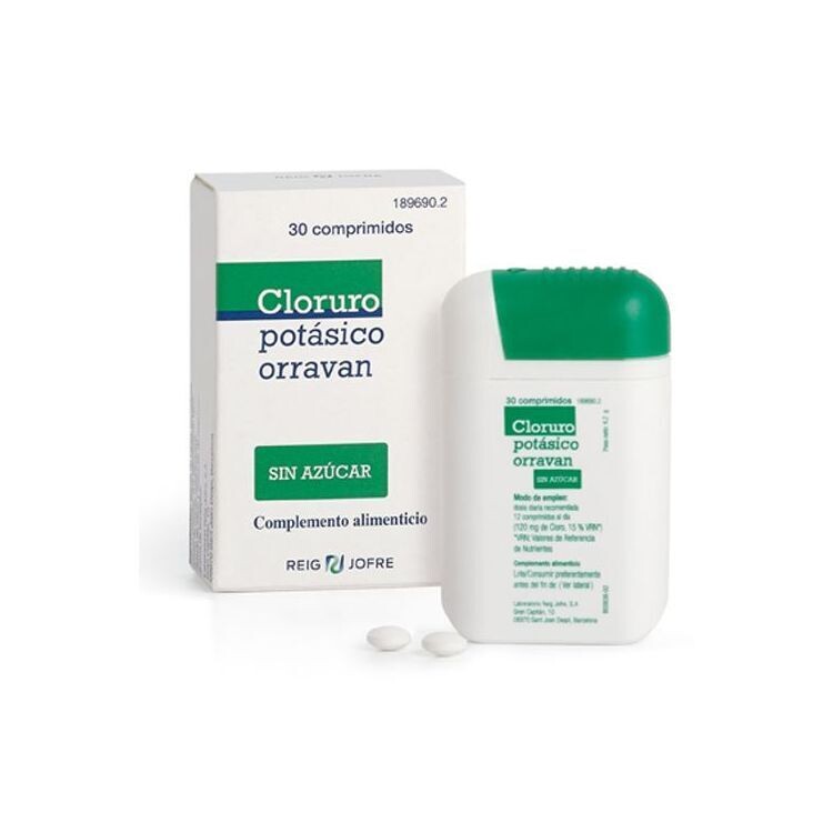 CLORURO POTASICO ORRAVAN 30 COMPRIMIDOS