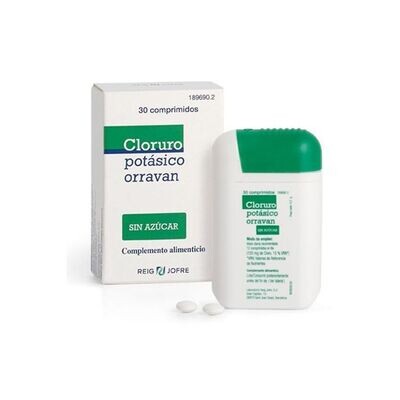 CLORURO POTASICO ORRAVAN 30 COMPRIMIDOS