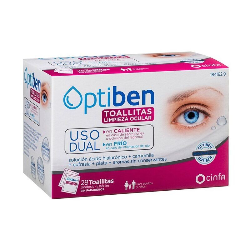 OPTIBEN TOALLITAS USO DUAL 28 UNIDADES