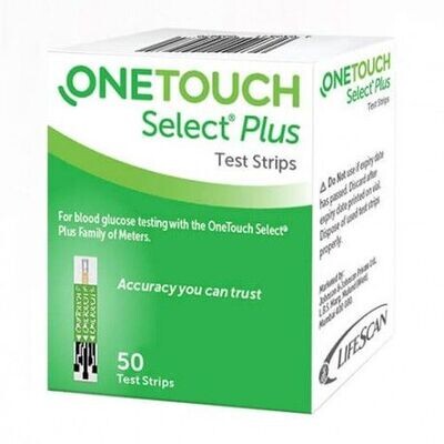 TIRAS REACTIVAS ONE TOUCH SELECT PLUS 50 UNIDADES