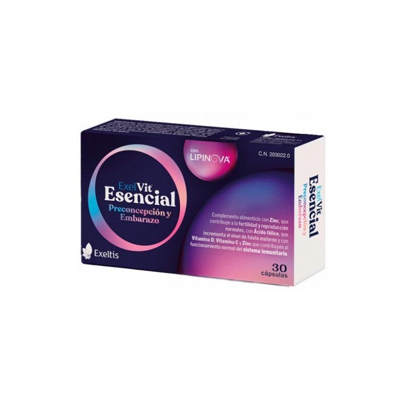 EXELVIT ESENCIAL PRECONCEPCION Y EMBARAZO 30 CAPSULAS EXELVIT ESENCIAL PRECONCEPCION Y EMBARAZO 30 CAPSULAS