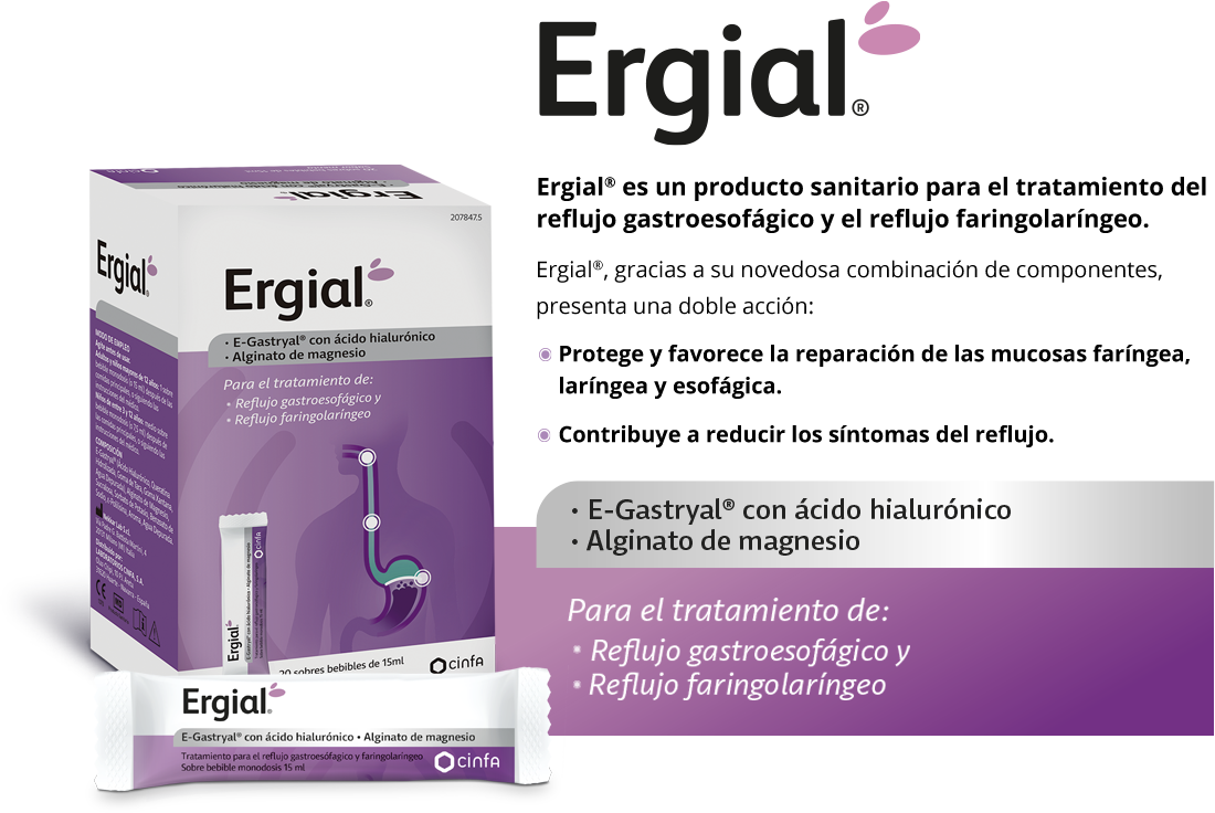 ERGIAL TRATAMIENTO REFLUJO GASTROESOFAGICO 20 SOBRES LIQUIDOS