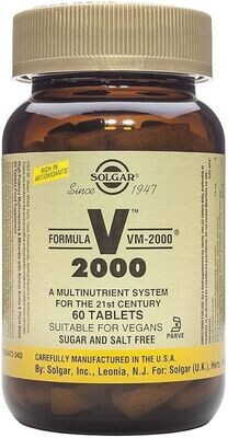 SOLGAR FORMULA VM 2000 60 COMPRIMIDOS SOLGAR FORMULA VM 2000 60 COMPRIMIDOS