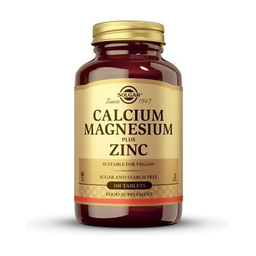 SOLGAR CALCIO Y MAGNESIO CON ZINC 100 COMPRIMIDOS