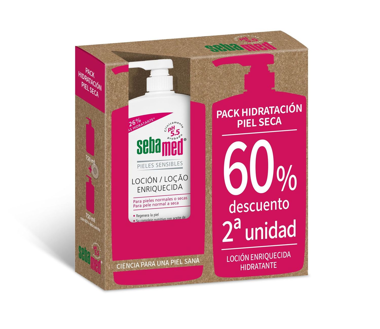 SEBAMED LOCION CORPORAL ENRIQUECIDA PACK 2 X 750 ML