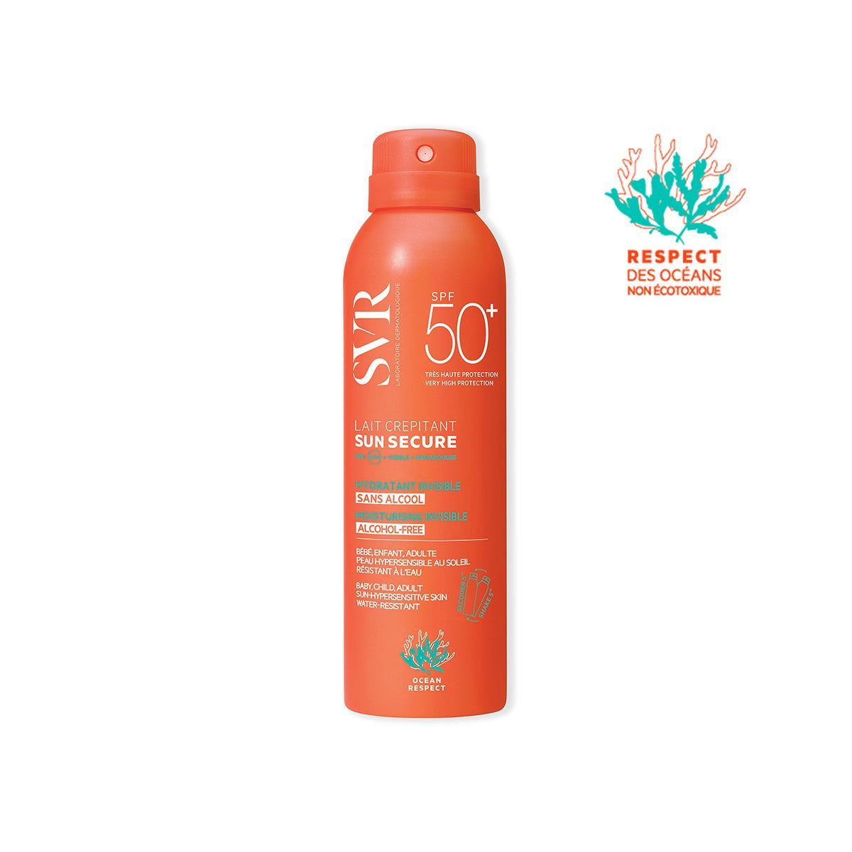 SVR SUN SECURE LAIT CREPITANT SPF 50+ SPRAY 200 ML