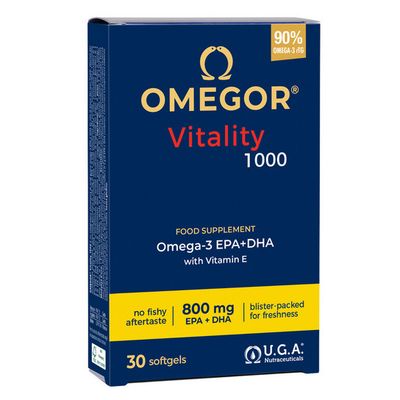OMEGOR VITALITY 1000 OMEGA 3 EPA/DHA CAPSULAS