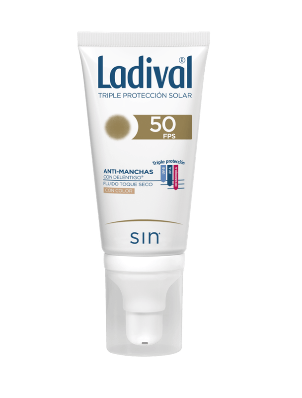 LADIVAL ANTI-MANCHAS FLUIDO TOQUE SECO CON COLOR 50 SPF LADIVAL ANTI-MANCHAS FLUIDO TOQUE SECO CON COLOR 50 SPF