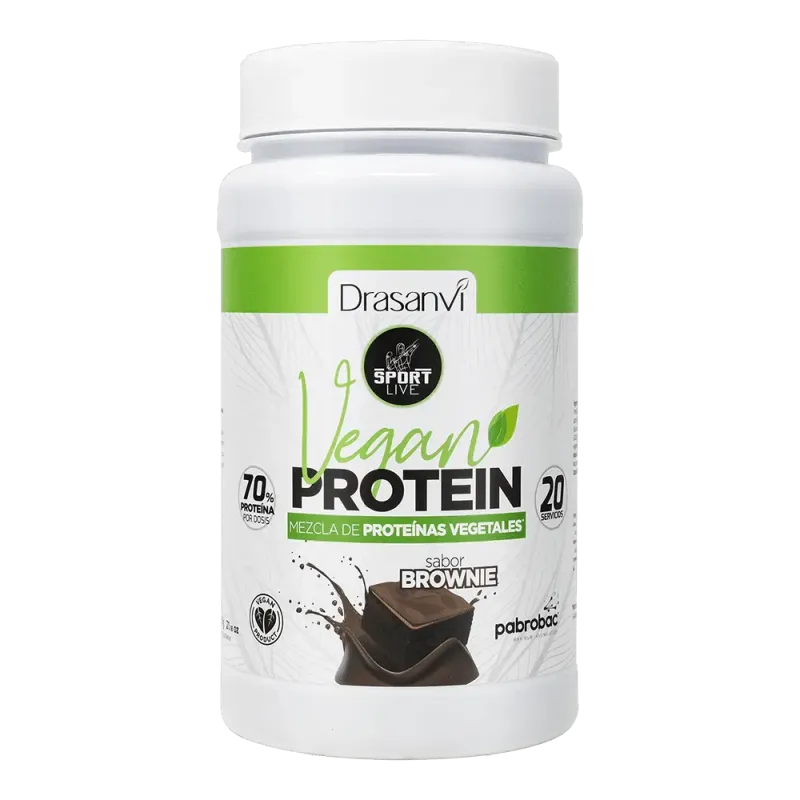 DRASANVI SPORT LIVE PROTEINA VEGANA 600 G SABOR BROWNIE