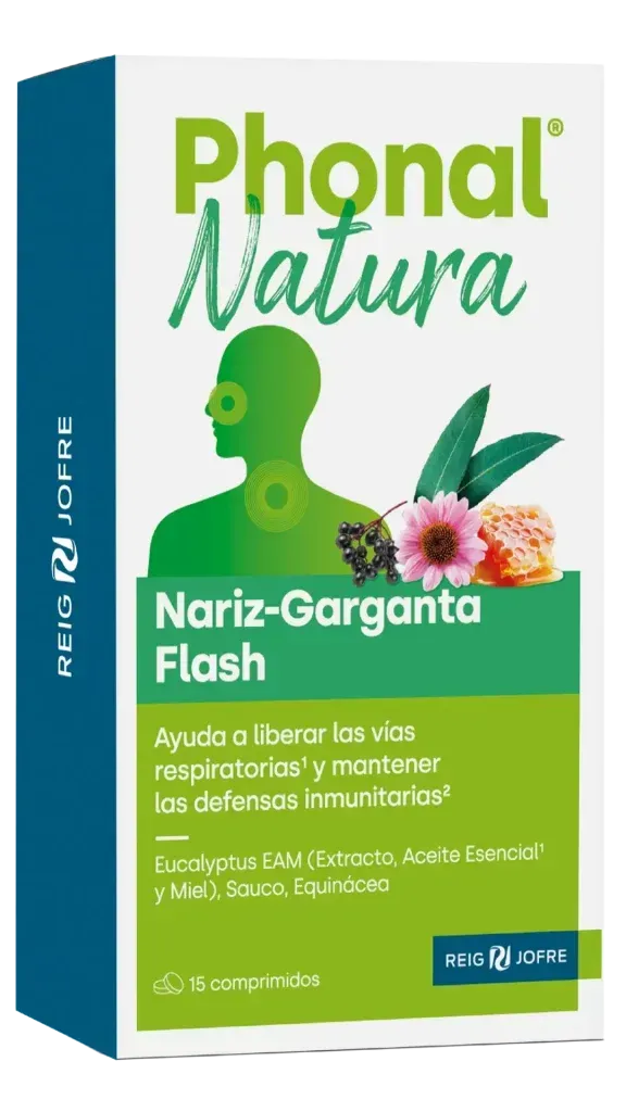 PHONAL NATURA NARIZ-GARGANTA FLASH 15 COMPRIMIDOS