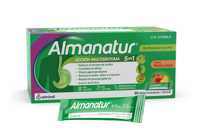 ALMANATUR STICKS SABOR MELOCOTON 20 STICKS MONODOSIS