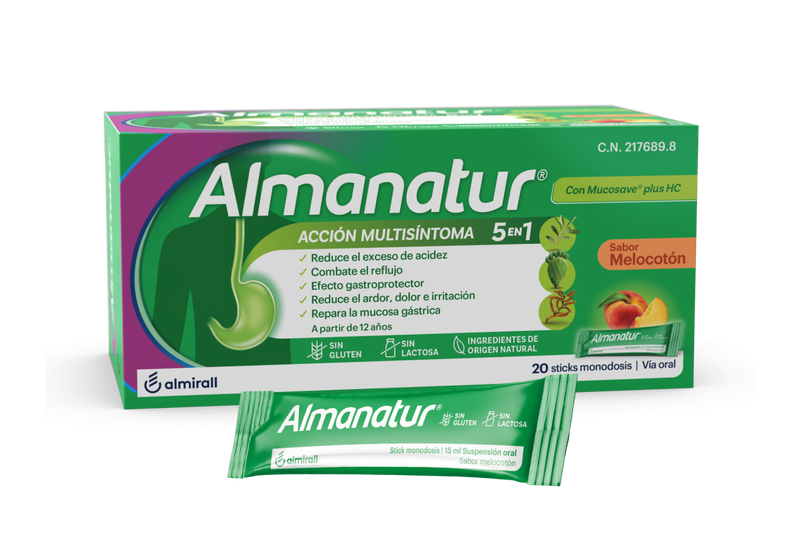 ALMANATUR STICKS SABOR MELOCOTON 20 STICKS MONODOSIS