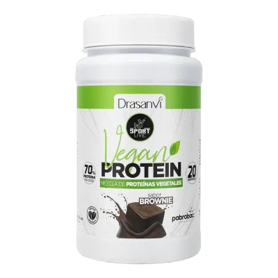 DRASANVI SPORT LIVE PROTEINA VEGANA 600 G SABOR BROWNIE