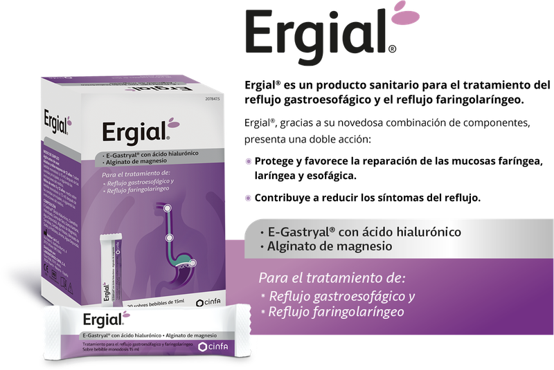 ERGIAL TRATAMIENTO REFLUJO GASTROESOFAGICO 20 SOBRES LIQUIDOS