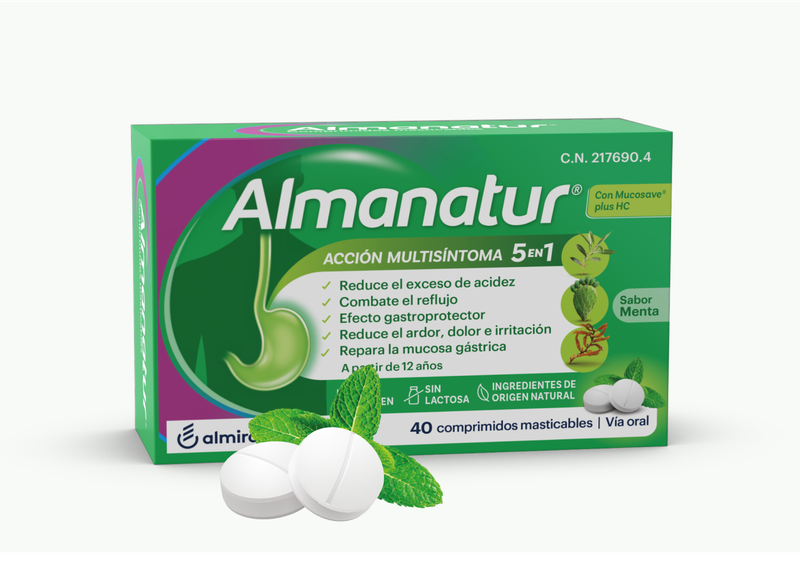ALMANATUR COMPRIMIDOS MASTICABLES SABOR MENTA 40 COMPRIMIDOS
