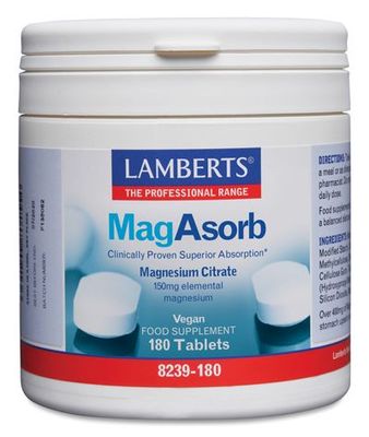 LAMBERTS MAGASORB CITRATO DE MAGNESIO 180 COMPRIMIDOS