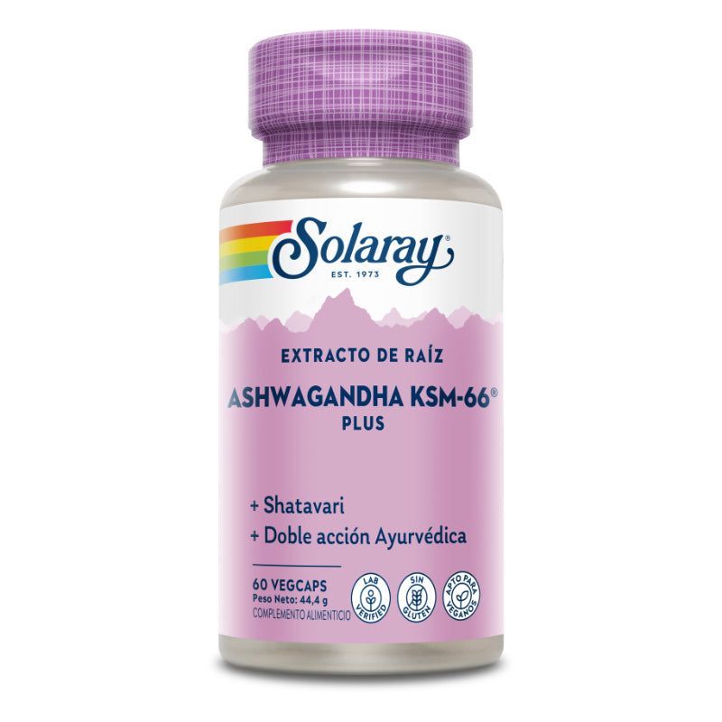 SOLARAY ASHWAGANDHA KSM-66 PLUS 60 CAPSULAS