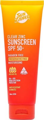 SUN ZAPPER SUNSCREEN CLEAR ZINC LOTION SPF 50+ 100 ML SUN ZAPPER SUNSCREEN CLEAR ZINC LOTION SPF 50+ 100 ML