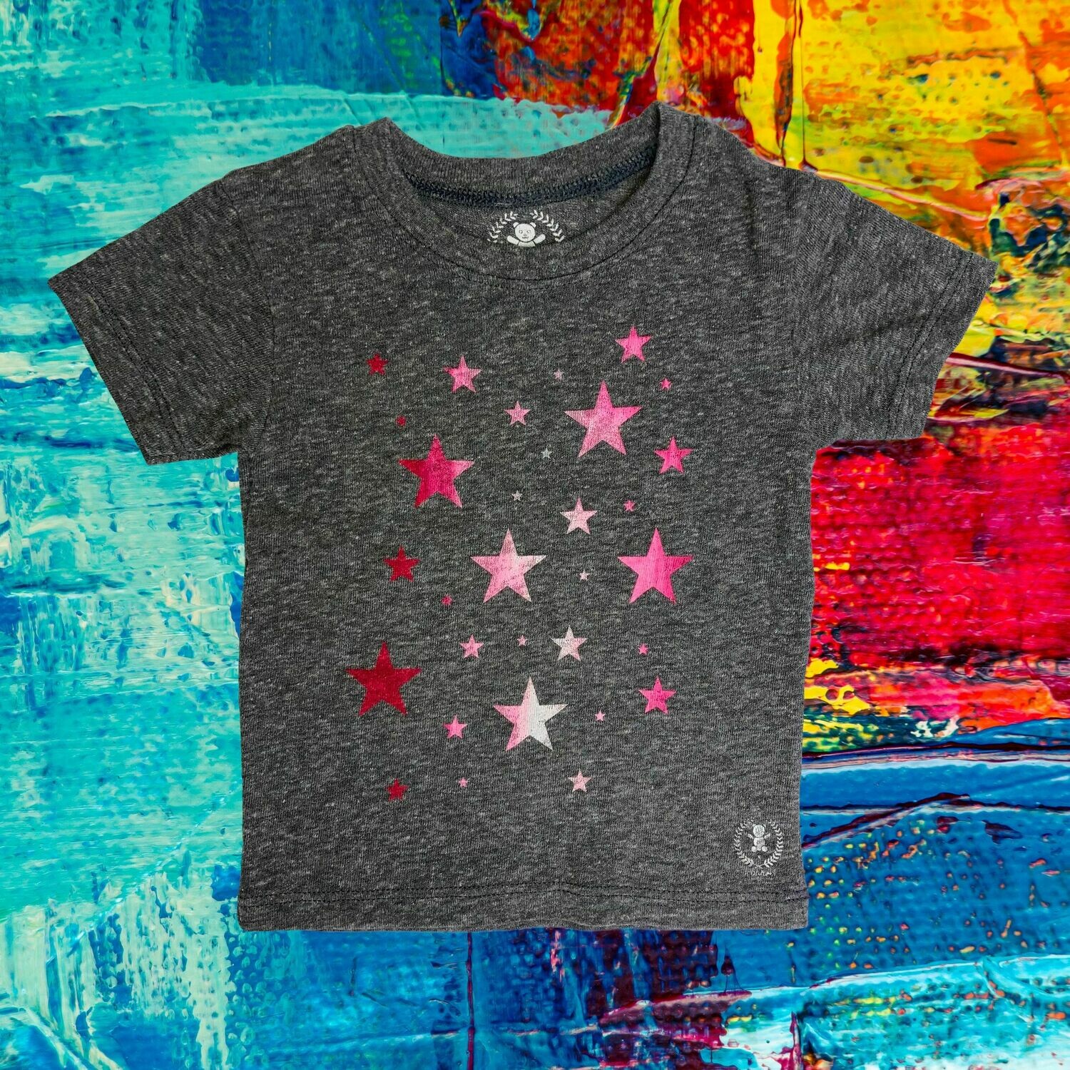 pink white / stars / tee
