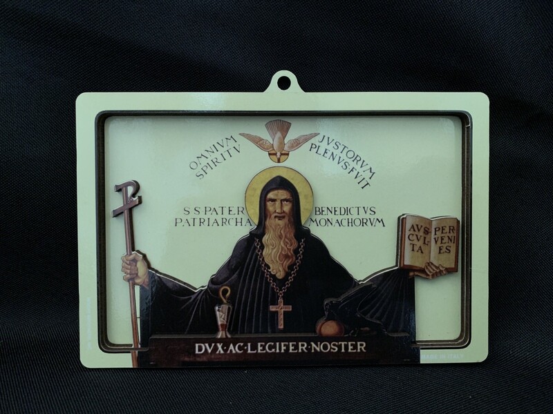 St Benedict Wood Cutout 3.75' X 5.75"