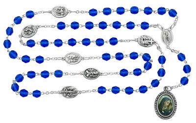 7mm Blue Seven Sorrows Rosary