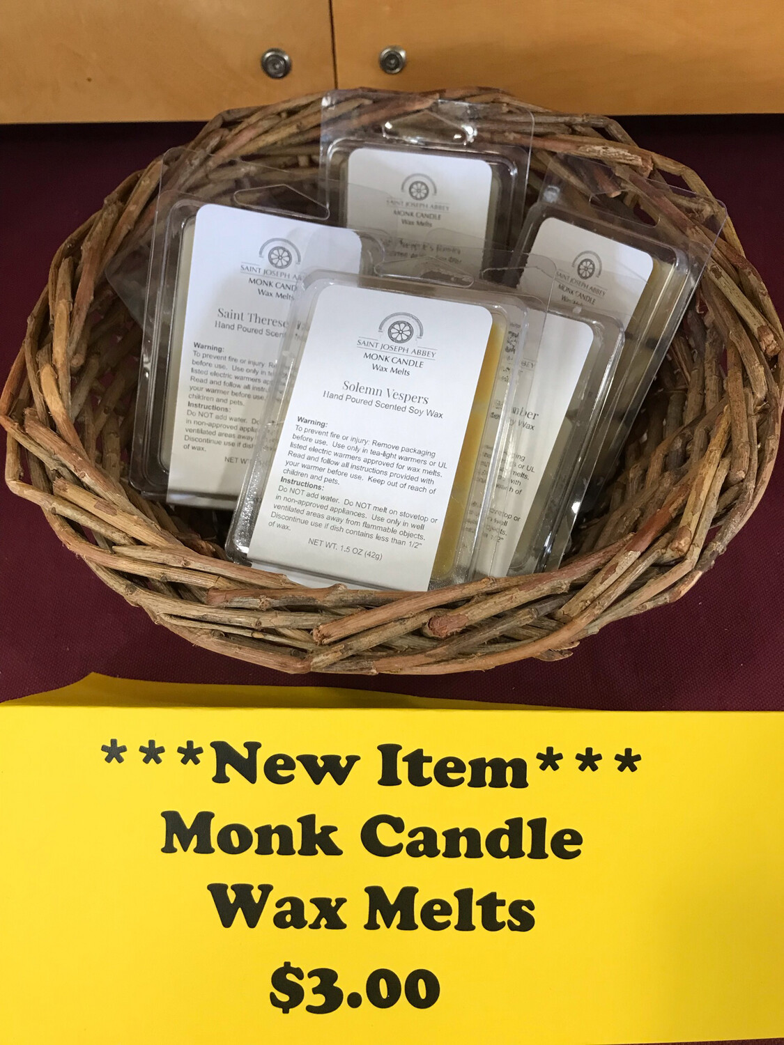 Monk Candle Wax Melts - St. Therese's Roses