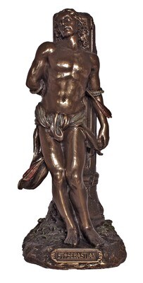 8" St Sebastian Bronze Statue