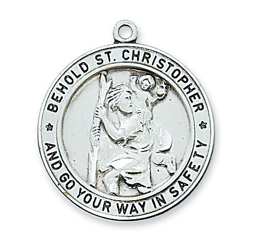 24" CH SS ST CHRISTOPHER MEDAL