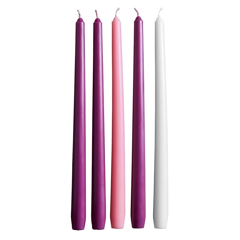 12" Advent Taper Candles